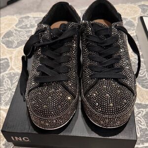 INC International Concepts Women's Sparkling Black Sneakers